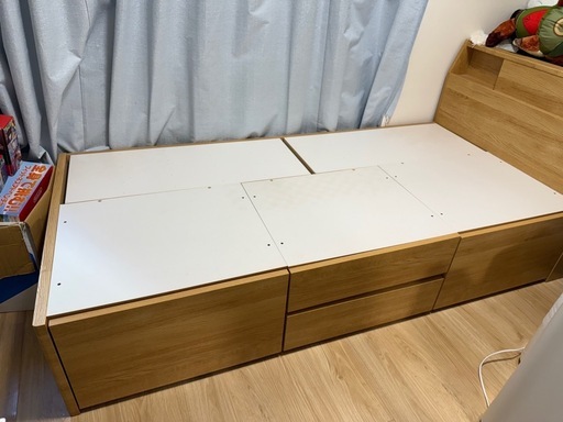りくっちさん　専用　セミダブル　中古 友澤木工 大容量の収納スペースですっきり 多機能ベッド クラシック