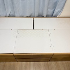 ニトリ　セミダブル　ベッドフレームの画像