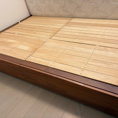 無印良品　ダブルベッドフレームの画像