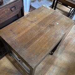 昭和レトロ 木製 デスク 収納 机 アンティーク 古民具 古民家の画像