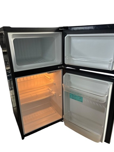 Haier 2ドア冷蔵庫 106L（JR-N106H）ブラック (あまとう) 床波の