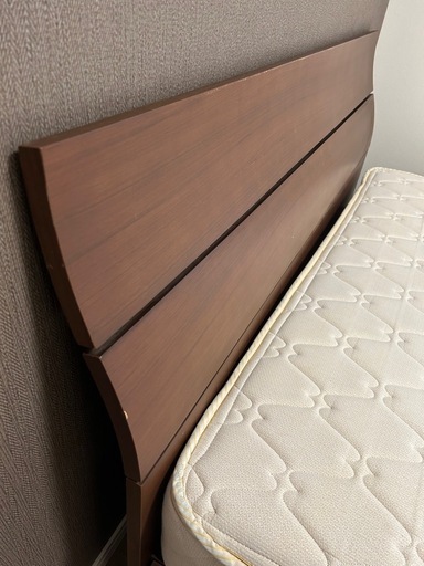 引取限定】収納付ダブルベッド＆マットレスセット【駐車場有・土日受渡