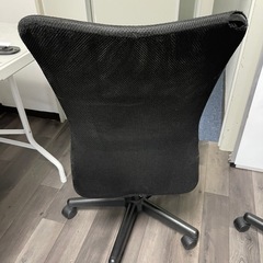 2脚セット オフィスチェア  ブラック メッシュ キャスター付きの画像