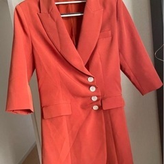 ロングジャケット スーツ人気お洒落スーツジャケットロングコート レディース 通勤の画像