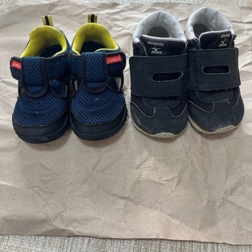 子供靴シューズミキハウスミズノコラボ スニーカー 15cm DOUBLE.B