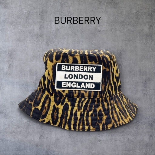 BURBERRY バーバリーロンドン レオパード柄 バケットハット
