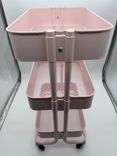 人気色ピンク】IKEA RÅSKOG/ロースコグ ワゴン 3段 キャスター付