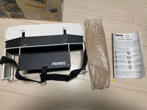 PRIMUS ONJA 外箱は傷あり、中身は未使用品です！木のテーブルも未使用品 キャンプのコンロに！2口コンロ便利^_^