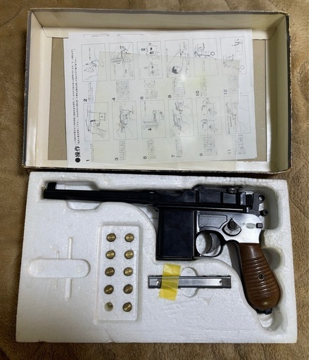 マルシンモーゼルM712 モデルガン木製ストックカートリッジ付き (pa