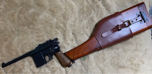 マルシン　モーゼル　M712 モデルガン　木製ストック　カートリッジ付き