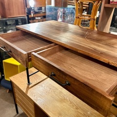 《売約済》ランデスク　クラッシュゲート　関家具　ノットアンティークス　crush gate knot antiques LAN ラン　デスク　パイン古材仕様 90cm パイン材　古材　検　ビンテージ　アンティーク　desk vintage antique iron アイアン　男前家具　インダストリアル　industrial の画像