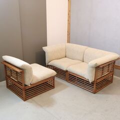 estic(エスティック)取扱いのブランド CASABLANCA (カサブランカ)のCADENZA(カデンザ) 3人掛けソファです。リゾートスタイルが叶うセパレートタイプのラタン3Ｐソファ♪の画像