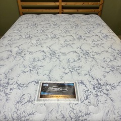 美品 シモンズ ゴールデンバリュー ダブル サイズ マットレス　イケア ベッド フレームセット　SIMMONS  IKEAの画像