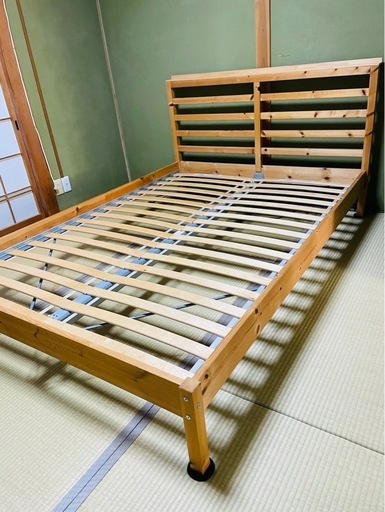 美品 シモンズ ゴールデンバリュー ダブル サイズ マットレス　イケア ベッド フレームセット　SIMMONS  IKEA