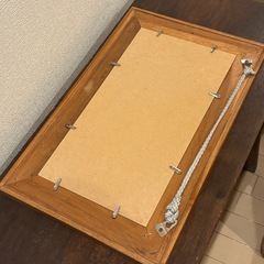 組み木ミラー　壁掛け鏡　ウォールミラー　天然木ミラーの画像