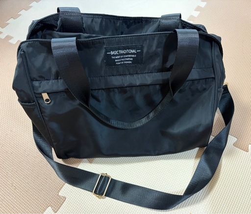 マザーズバッグ ポケット10個 ナイロン 黒 (TH) 泉大津の産後用品