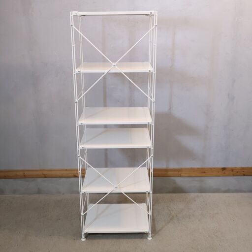 無印良品(MUJI)の人気の6段スチールユニットシェルフです！2人暮らしに