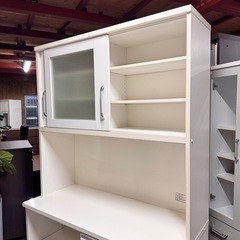 A2036 🌟配送設置可🙌ホワイトキッチンボード食器棚幅120cm🌟の画像