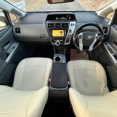 極美⭐︎25年プリウスα⭐︎Sツーリング⭐︎走行14万㌔⭐︎純正ナビ フルセグTV バックモニター⭐︎LED2眼ライト&LEDフォグ！シートカバー付⭐︎不具合無し！綺麗な車両です⭐︎の画像