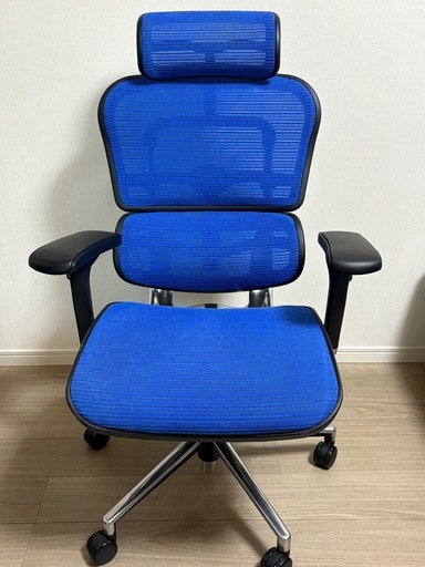 R472 Ergohuman Comfort エルゴヒューマン デスクチェア JOIFA802 Used・美品 Ergohuman エルゴヒューマン JOIFA802 デスクチェア ブルー (かずと