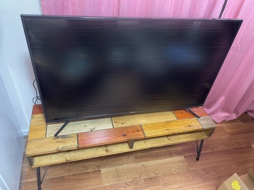 【セット割あり】Hisense 43型4Kテレビ＋テレビボード＋Fire TV Stick／動作OK・引取限定