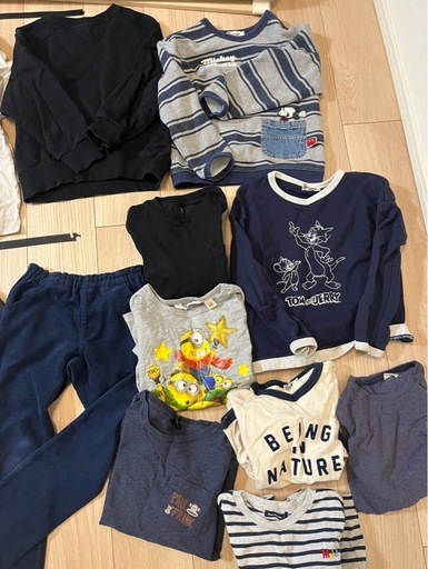 120 男の子服まとめ売りトレーナーロンT スリーパー (うさこ) 江北の