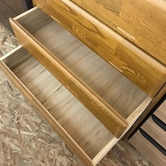 ジャングルジャングル貝塚店　7段チェスト　大容量　天然木　レトロ　貝塚市　二色浜　リサイクルショップの画像