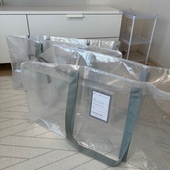 大型クリア収納バッグ 2個セット／布団・衣類・引っ越し用／未使用の画像