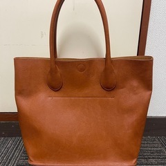 RASH フェイクレザー トートバッグ ブラウン 茶色 肩掛け　小バッグの画像