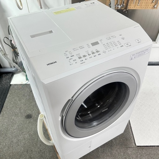 現行品！ヒートポンプ式乾燥　送料取り付け込み　HITACHI BD-SX120JR 2024年製　完全分解洗浄済　ドラム式洗濯機