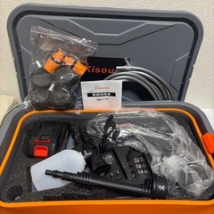 【新品未使用】高圧洗浄機 コードレス 充電式 9MPa強力噴射 22L折り畳みバケツ付き 自吸式洗車機 20000mAh大容量バッテリー 残量表示 6in1＆泡ノズル ペットボトル対応 モバイル高圧洗浄機 12m噴射距離 軽量コンパクト 洗車・ベラの画像