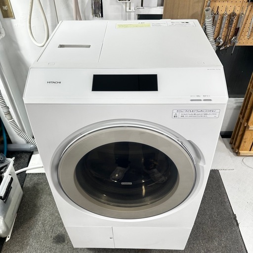 現行品！ヒートポンプ式乾燥　送料取り付け込み　HITACHI BD-STX130JL 2024年製　完全分解洗浄済　ドラム式洗濯機