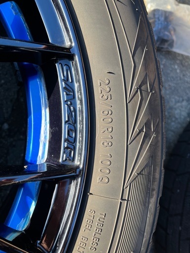 【取引終了】WedsSport SA20R スタッドレス付 225/60R18／ロックナット付