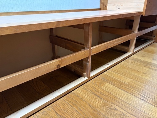 木目シングルベッド　【駐車場有　受取いつでもOK 】