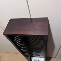 アジアン家具　黒バンブー　傘立て　棚の画像