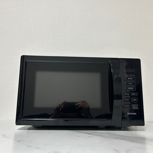 美品】IRIS OHYAMA 電子レンジ ブラック黒17L黒 (京香) 大阪港の
