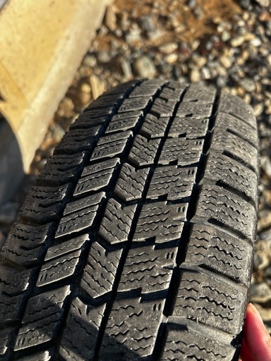 5〜7分山スタッドレスタイヤホイールセットGOODYEAR  ICENAVI 155/65R13  22年製 在庫no⑥