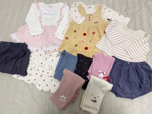 女の子保育園お洋服まとめ売り 80 (ゆっちゃんママ) 亀田のキッズ用品
