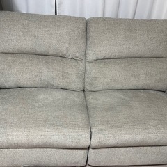 ニトリ　リクライニングソファ　三人掛けの画像