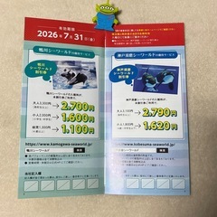 フジメディアホールディングス株主優待冊子②　1冊 鴨川シーワールドの画像
