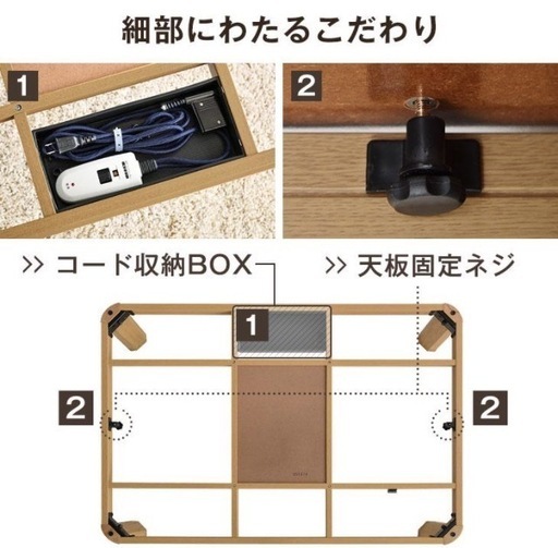 2/2までこたつ こたつテーブル 長方形 120×80cm ハロゲン 