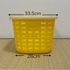 ランドリーバスケット　イエローの画像