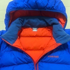 モンベル　mont-bell ネージュダウンパーカ ブルー　150 キッズ
の画像