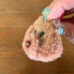 パンチニードル　プードル茶　小④の画像