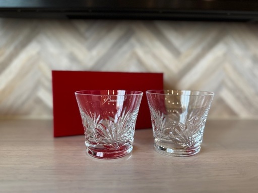 Baccarat カットクリスタル ロックグラス 2個セット 2024