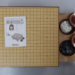 【引き取り限定】埼玉県所沢市　碁盤　ヒカルの碁十九路　本格対局盤　梅沢由香里ハンドブック　ワクイコーポレーション　テーブルゲーム　【未使用品】▼難あり（碁盤装飾部分に欠けあり）▼の画像