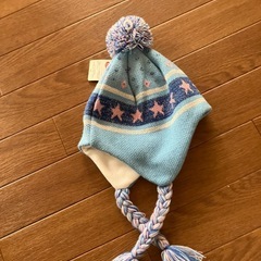 【未使用・タグ付き】キッズ用 ニット帽（53〜55cm）の画像