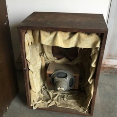 A-364△ v 岐阜発/ レトロ/ ビンテージ/ OMU PHONE/真空管ラジオ/ターンテーブル/通電不可/ツマミ1個欠品/ 現状品/ 管10k/R7.6/21 △の画像