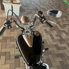 YAMAHA ドラックスター250 VG02J カスタム 動画有り　自賠責保険R9年7月まで有り　フロントタイヤ新品　スラッシュマフラー　アップハンの画像