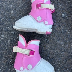 Hart スキーセット ピンク/ホワイト　板110cm／ブーツ17〜18cmの画像